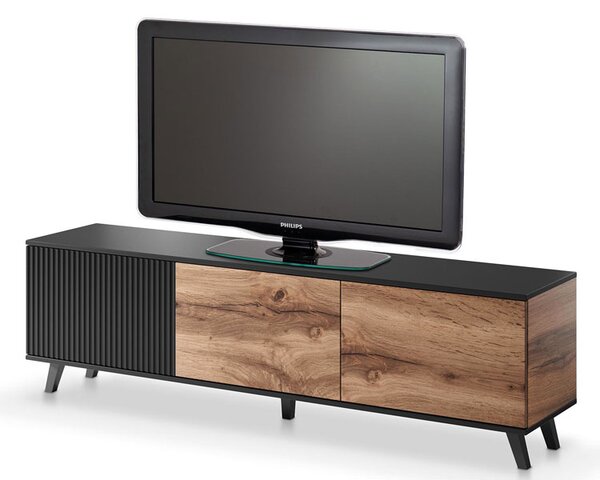 Nowoczesna szafka pod telewizor z lamelami N8-T38