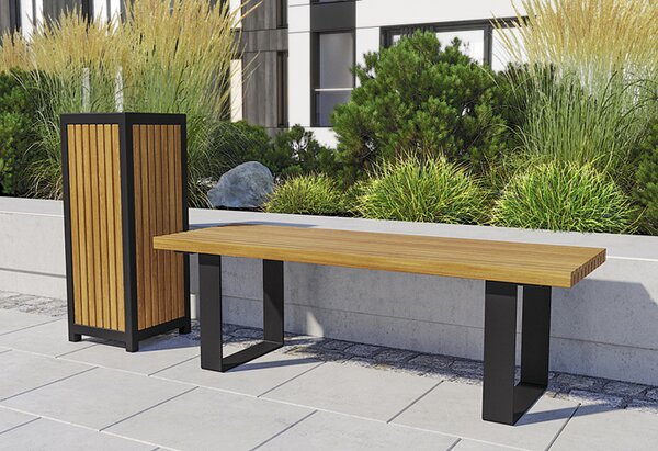 Ławka parkowa 180 cm palisander M9-E58