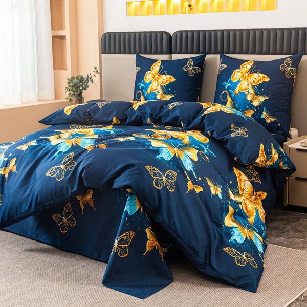 Pościel z mikrofibry ROYAL BUTTERFLY niebieska Rozmiar pościeli: 70 x 80 cm | 140 x 200 cm
