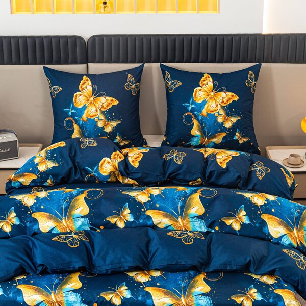 Pościel z mikrofibry ROYAL BUTTERFLY niebieska Rozmiar pościeli: 70 x 80 cm | 140 x 200 cm