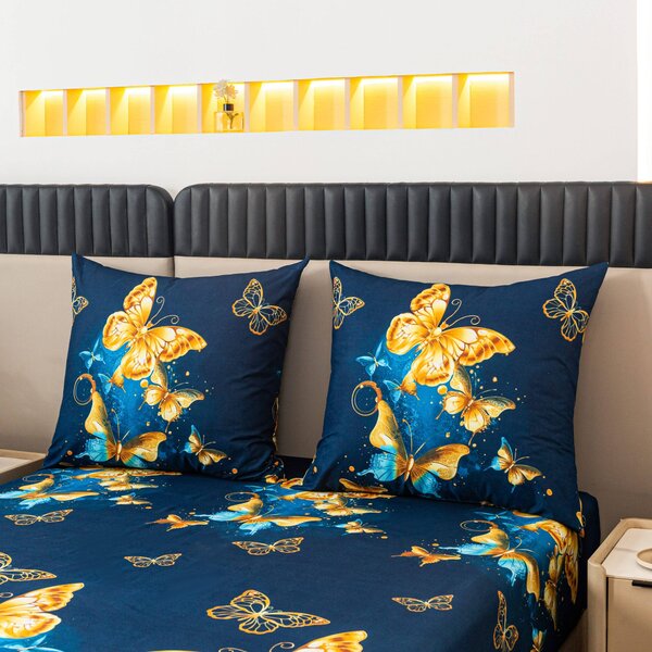 Pościel z mikrofibry ROYAL BUTTERFLY niebieska Rozmiar pościeli: 70 x 80 cm | 140 x 200 cm