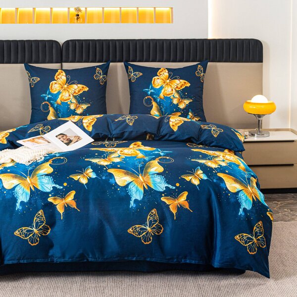 Pościel z mikrofibry ROYAL BUTTERFLY niebieska Rozmiar pościeli: 70 x 80 cm | 140 x 200 cm