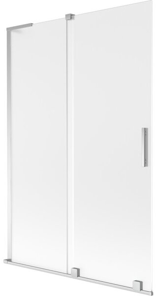 Mexen Velar L parawan nawannowy 2-skrzydłowy rozsuwany 120 x 150 cm, szron, chrom - 896-120-003-31-01