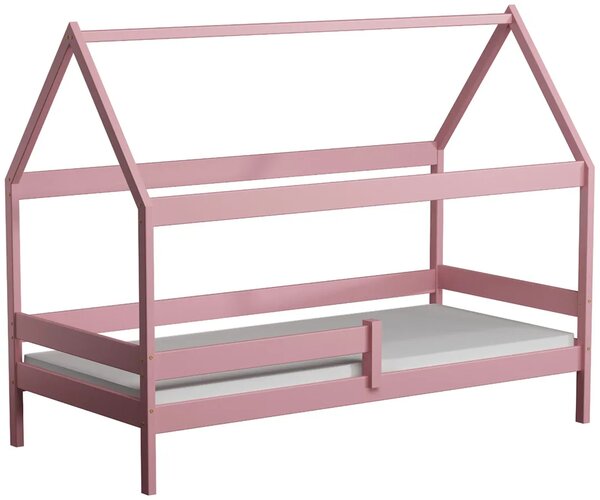 Różowe łóżko domek do pokoju dziecięcego - Petit 3X 160x80 cm