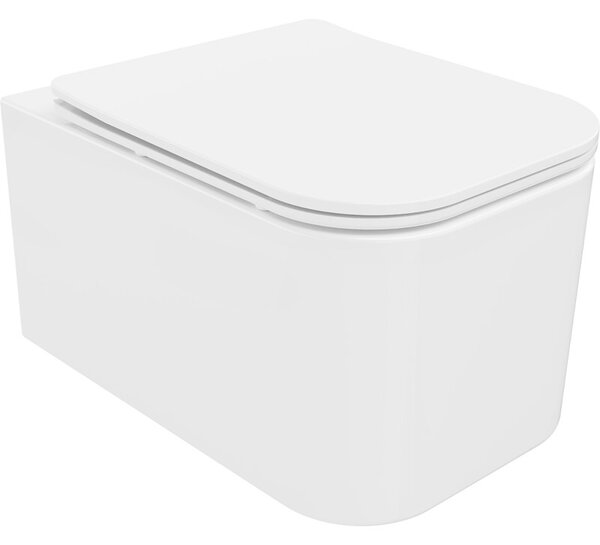 Mexen Elis miska wc Rimless z deską wolnoopadającą slim, duroplast, biała połysk - 30910600