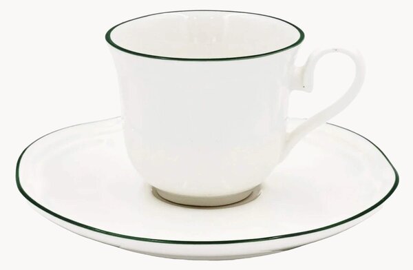 Komplet filiżanek ze spodkami z porcelany Teresa, 12 elem
