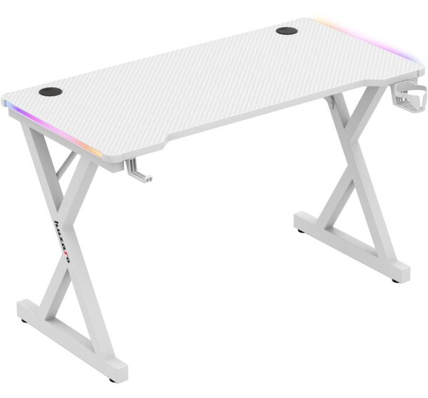 Biurko gamingowe HUZARO Hero 2.3 RGB Biały