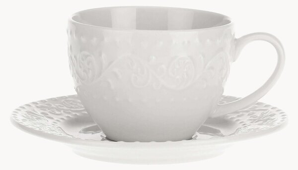 Komplet filiżanek do espresso ze spodkiem z porcelany Sognante, 12 elem
