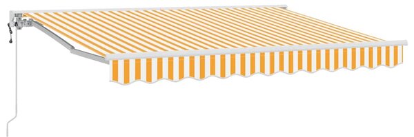 Rama markizy Żółty i Biały 250 x 200 cm Poliester z powłoką PU