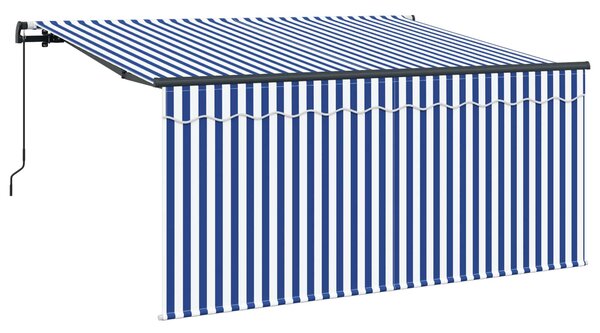 Markiza zwijana Niebieski i biały 300 x 200 cm