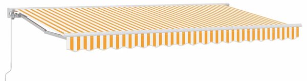 Rama markizy Żółty i Biały 350 x 200 cm Poliester z powłoką PU