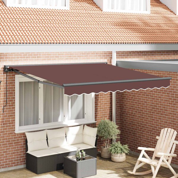 Rama markizy Brązowy 300 x 250 cm Poliester z powłoką PU