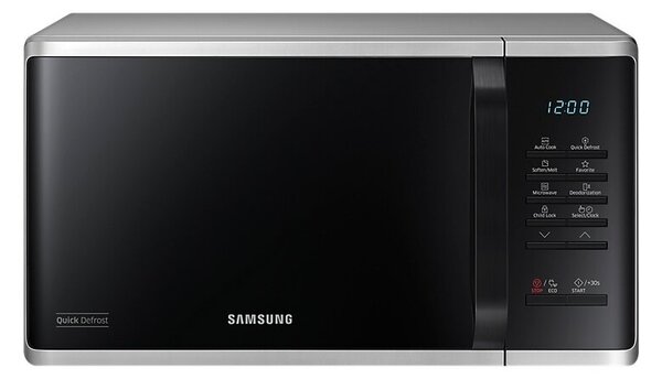 Kuchenka mikrofalowa SAMSUNG MS23K3513AS/EO 800W średnica 28.8 cm pojemność 23L Quick Defrost Srebrny