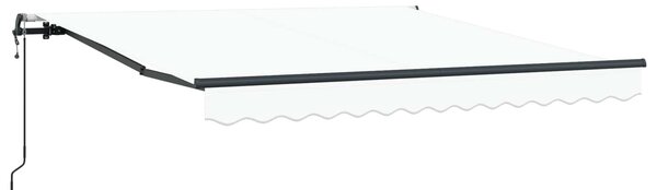 Markiza zwijana Biały 300 x 250 cm Tkanina i aluminium