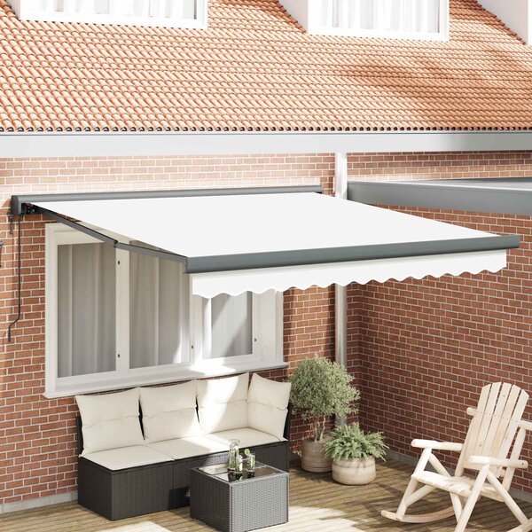 Markiza Biały 300 x 250 x 165 cm Poliester i aluminium