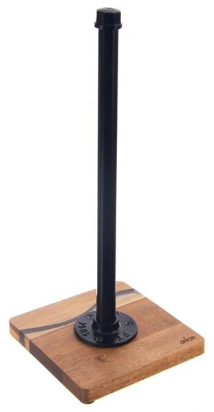 Stojak na ręcznik papierowy metalowy drewniany czarny RIVER 35 cm