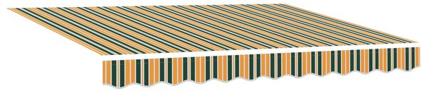 Markiza wysuwana Zielony i żółty 300 x 250 cm