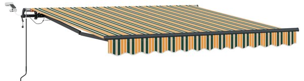 Markiza wysuwana Zielony i żółty 300 x 250 cm Poliester
