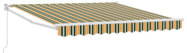 Markiza wysuwana zielony 350 x 250 cm Poliester i aluminium