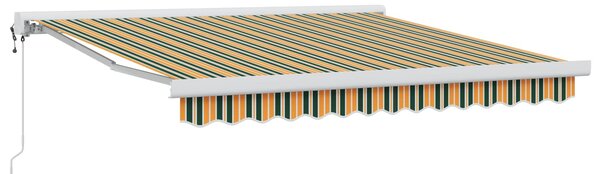 Markiza wysuwana Zielony i Żółty 350 x 250 x 165 cm