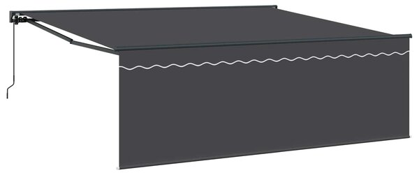 Rama markizy Żółty i Biały 350 x 250 cm Poliester z powłoką PU