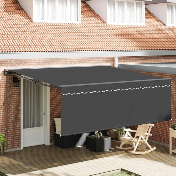 Rama markizy Żółty i Biały 350 x 250 cm Poliester z powłoką PU