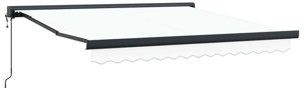 Markiza Biały 350 x 250 x 165 cm Poliester i aluminium