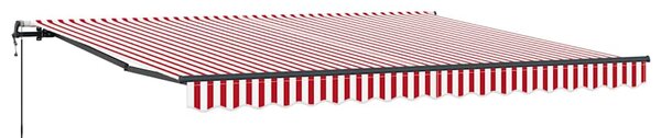 Markiza wysuwana Czerwony i Biały 400 × 300 cm