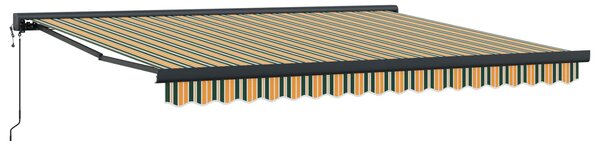 Markiza zwijana Zielono-biały 400 ×350 cm tkanina