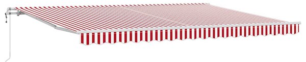 Elektryczna Rozkładana Markiza Czerwony i Biały 450 × 300 cm