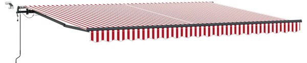 Tkanina Zadaszenia Czerwony i Biały 450 × 300 cm Poliester