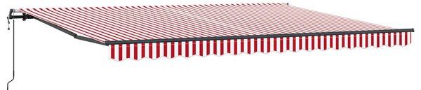 Markiza wysuwana Czerwony i Biały 450 × 300 cm