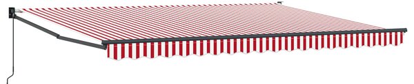 Markiza Czerwony i Biały 450 x 300 x 165 cm Poliester i Metal