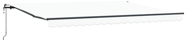 Markiza wysuwana Biały 450 × 300 cm Tkanina i aluminium
