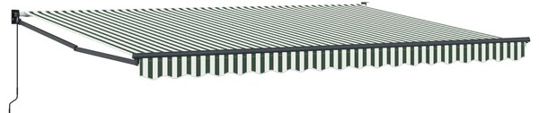 Markiza Zielony i Biały 450 x 300 x 165 cm Poliester i Metal