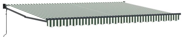 Markiza Zielony i Biały 450 x 300 x 165 cm Poliester i Metal