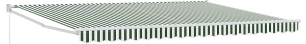 Markiza Zielony i Biały 450 x 300 x 165 cm Poliester i Metal