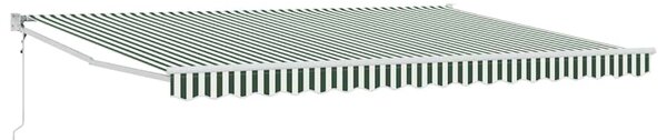 Markiza Zielony i Biały 450 x 300 x 165 cm Poliester i Metal
