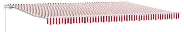 Markiza Czerwony i Biały 500 x 300 x 165 cm Poliester i Metal
