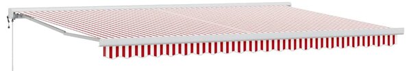 Markiza Czerwony i Biały 500 × 300 cm Poliester i aluminium