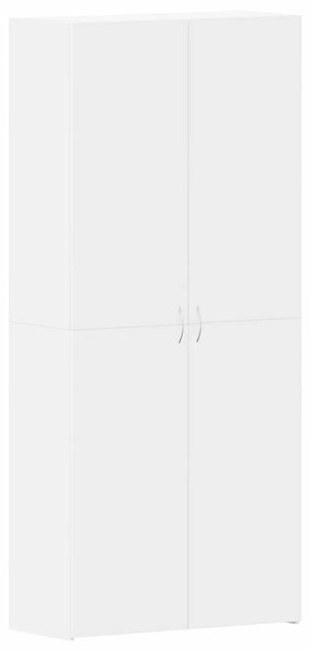 Szafka na buty 80 x 35.5 x 180 cm Drewno inżynieryjne Biały