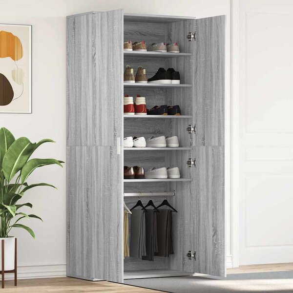 Szafka na buty 80 x 39 x 178 cm Drewno inżynieryjne