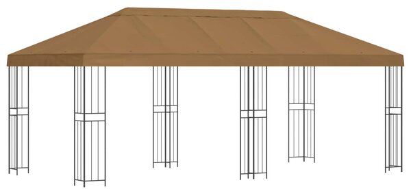 Altana z bokami 6 x 3 m Beżowy Poliester i Stal 190