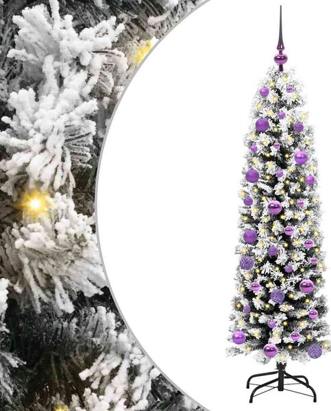 Sztuczna choinka z podstawą Zielony 150 cm PVC, stal i plastik
