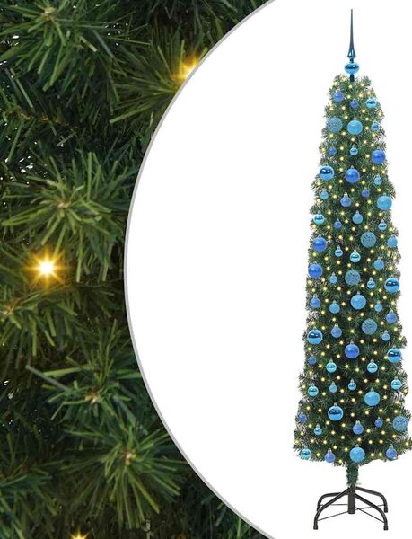 Sztuczna choinka z podstawą Zielony 180 cm PVC, stal i plastik