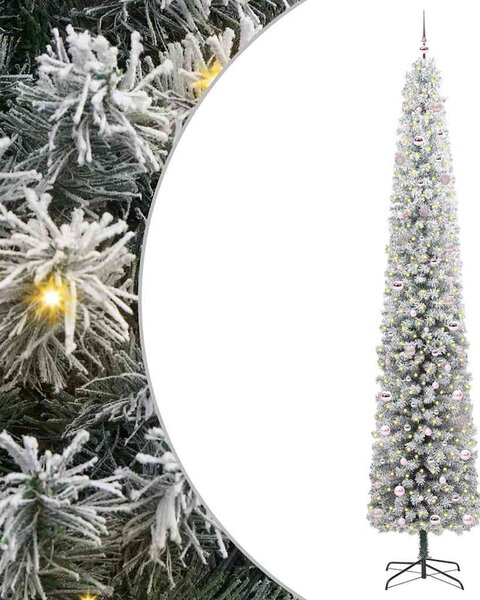 Sztuczna choinka z podstawą Zielony 300 cm PVC, stal i plastik