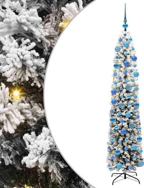 Sztuczna choinka z podstawą Zielony 180 cm PVC, stal i plastik