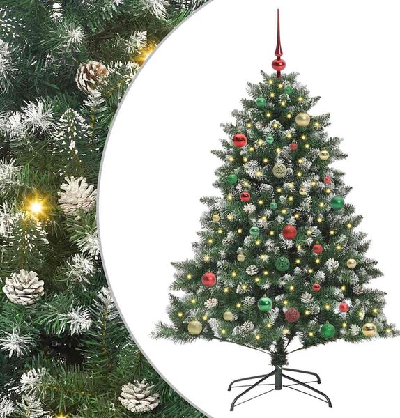 Sztuczna choinka z podstawą Zielony 150 cm PVC, plastik i stal