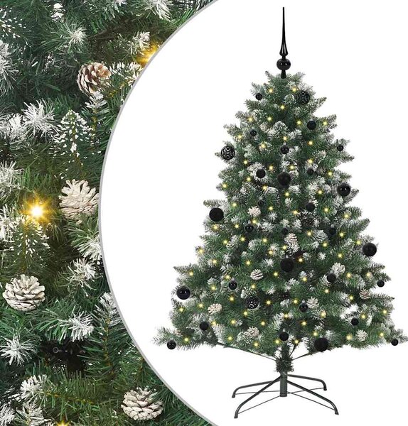 Sztuczna choinka z podstawą Zielony 150 cm PVC, plastik i stal