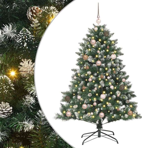 Sztuczna choinka z podstawą Zielony 150 cm PVC, plastik i stal